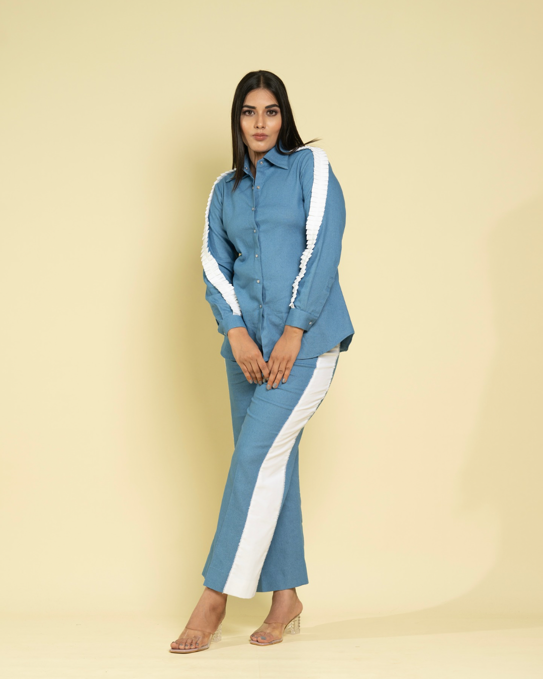 Denim Side Panel Coordset