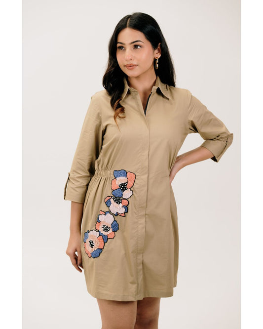 Khaki Shirt Dress