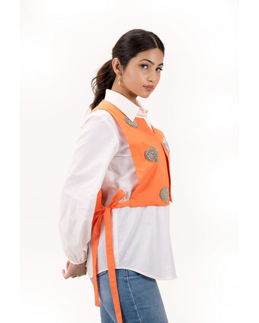 Orange Overlay Shirt