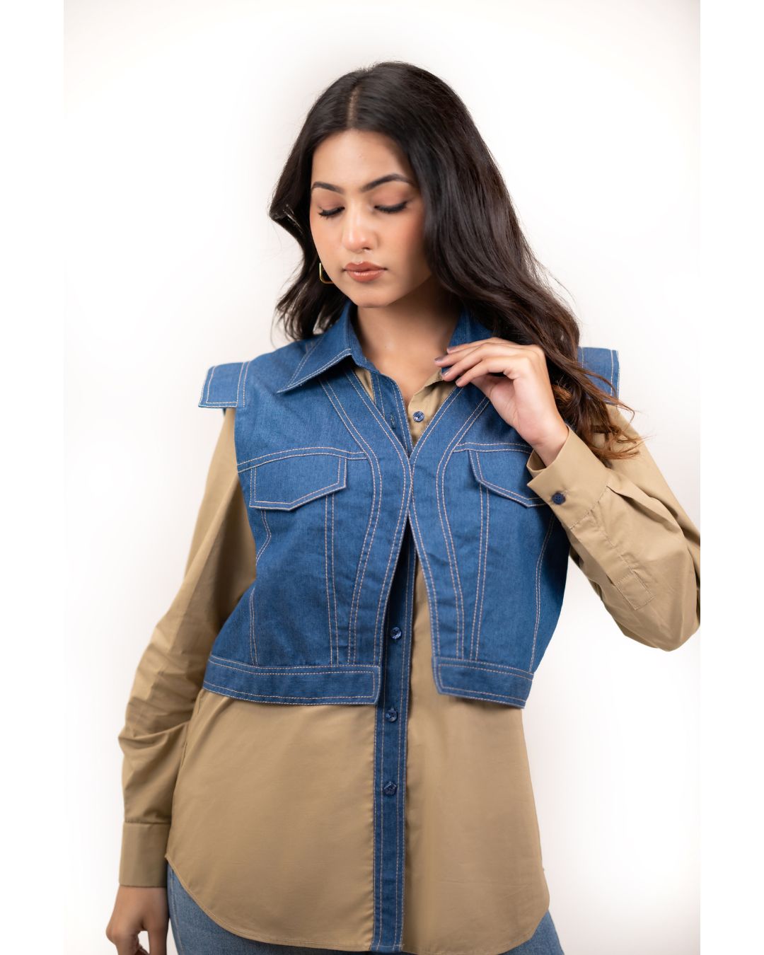 Khakhi Denim Shirt