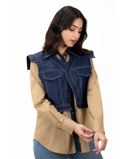 Khaki Denim Tunic
