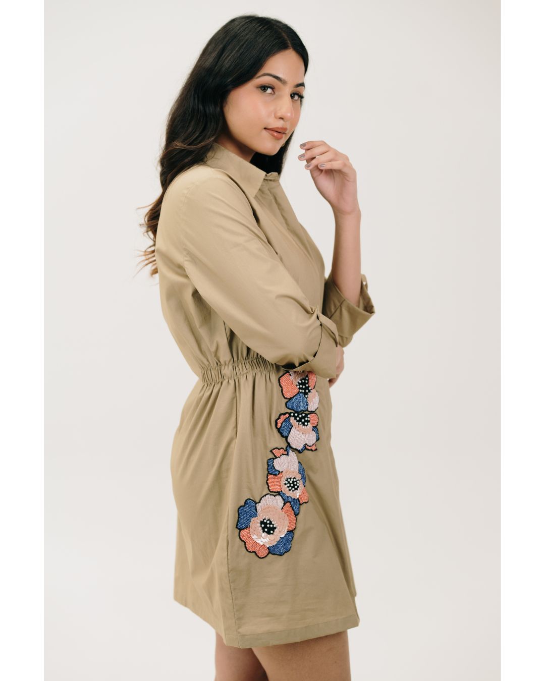 Khaki Shirt Dress