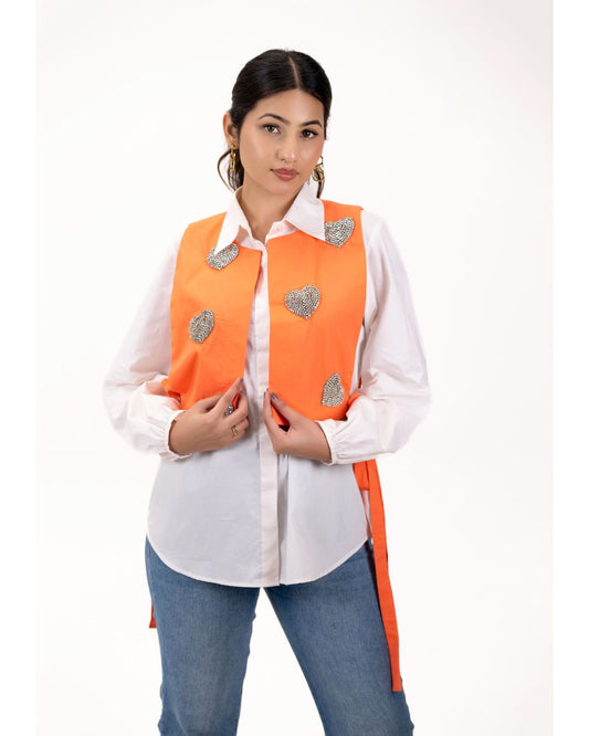 Orange Overlay Shirt
