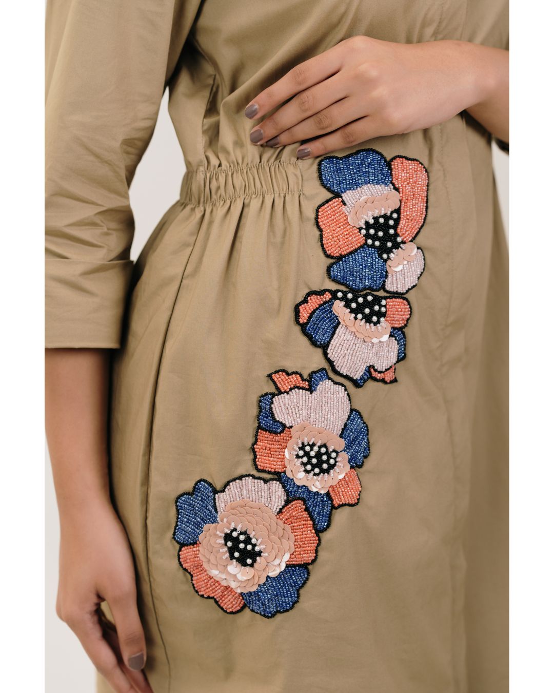 Khaki Shirt Dress