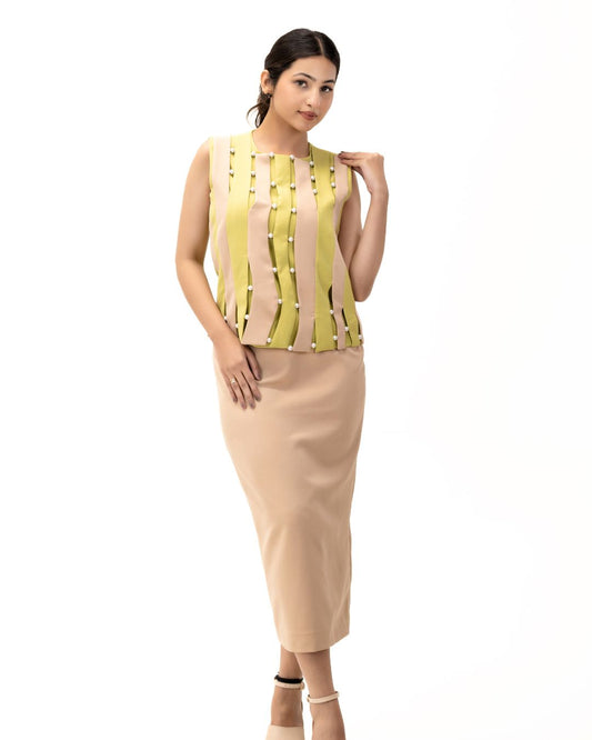 Green Beige Co-ord Set