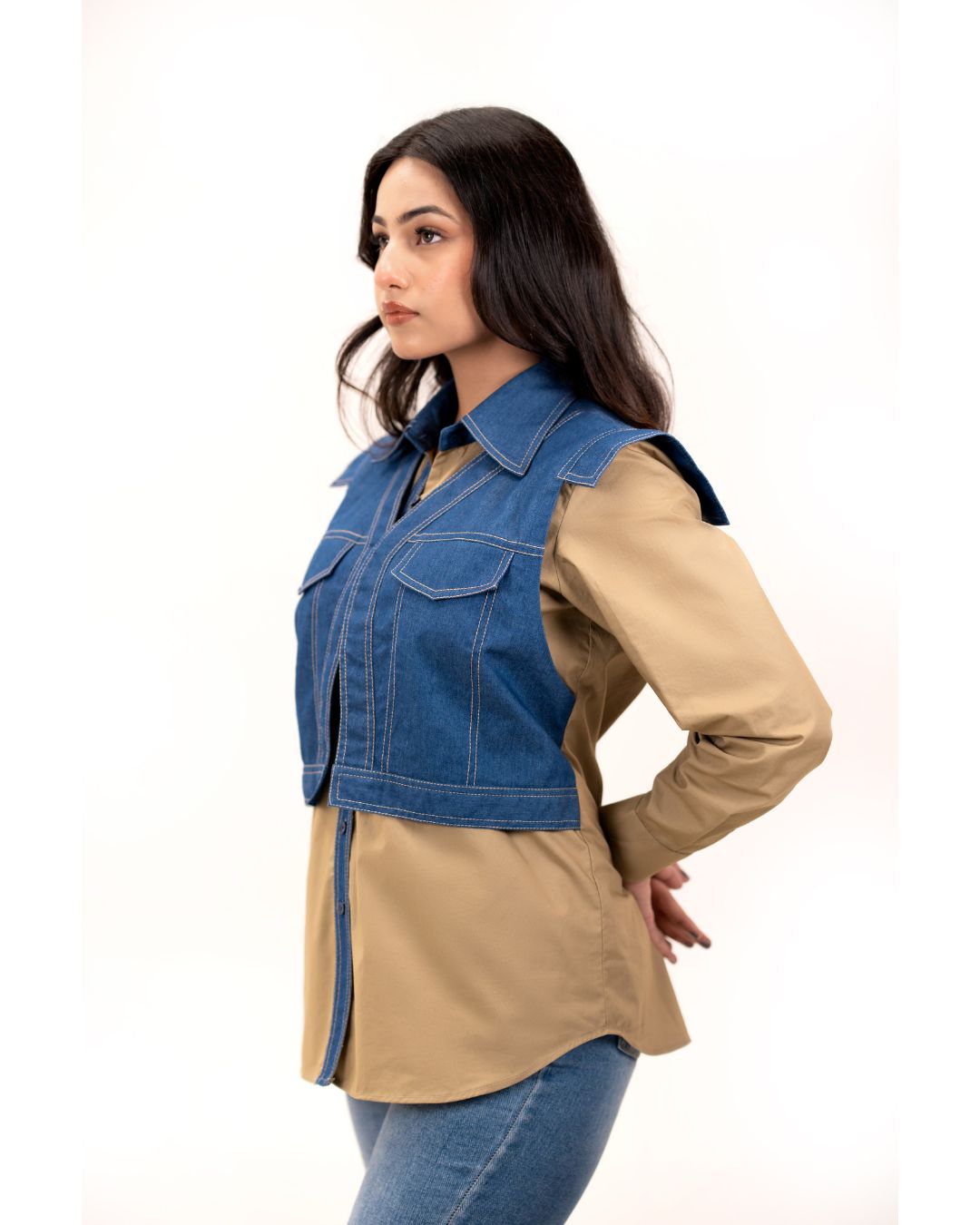 Khakhi Denim Shirt