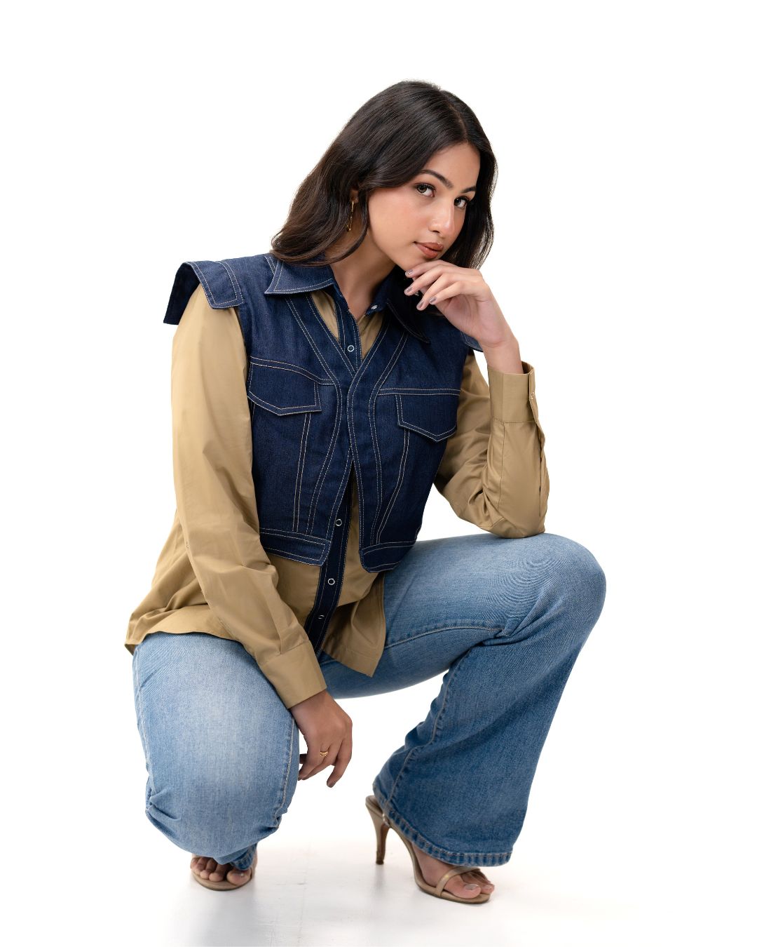 Khaki Denim Tunic