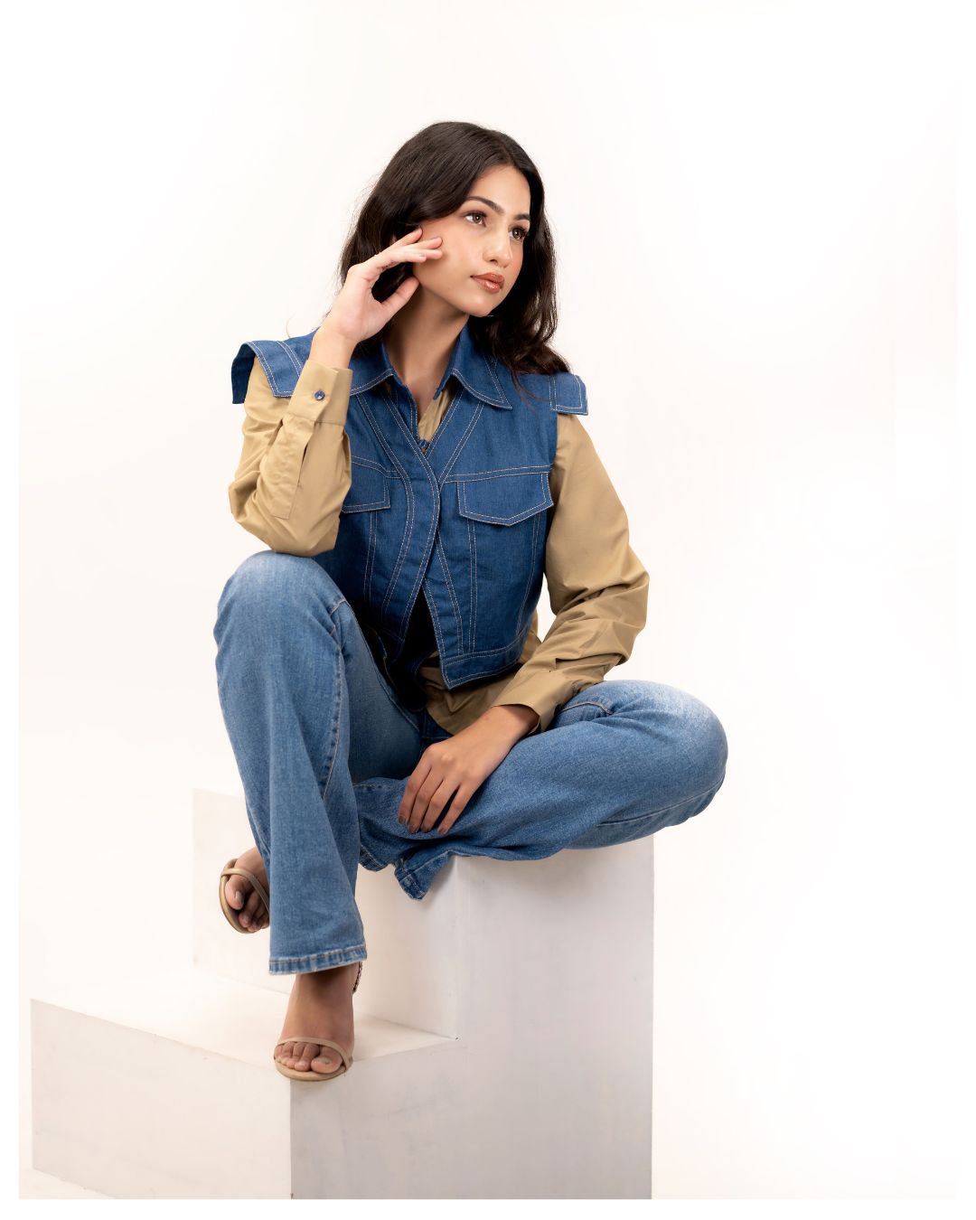 Khakhi Denim Shirt