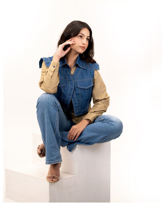 Khakhi Denim Shirt