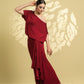 Maroon Dhoti Skirt Set