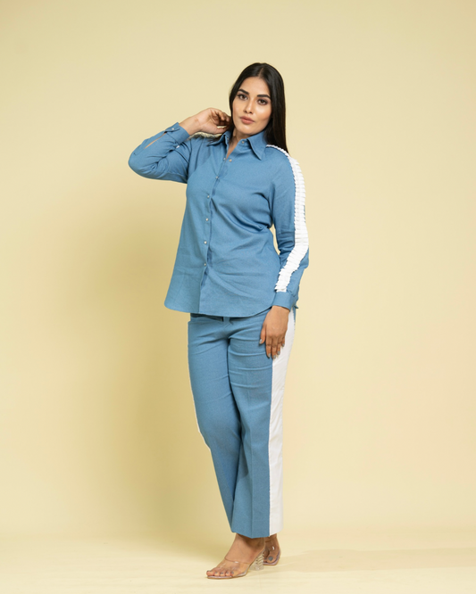 Denim Side Panel Coordset