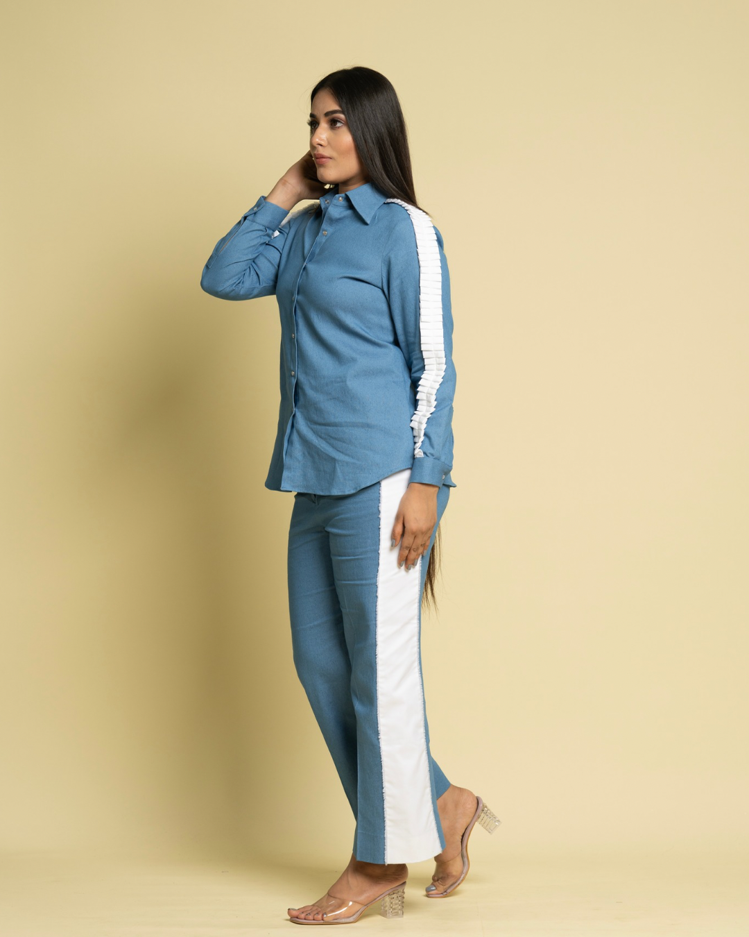 Denim Side Panel Coordset