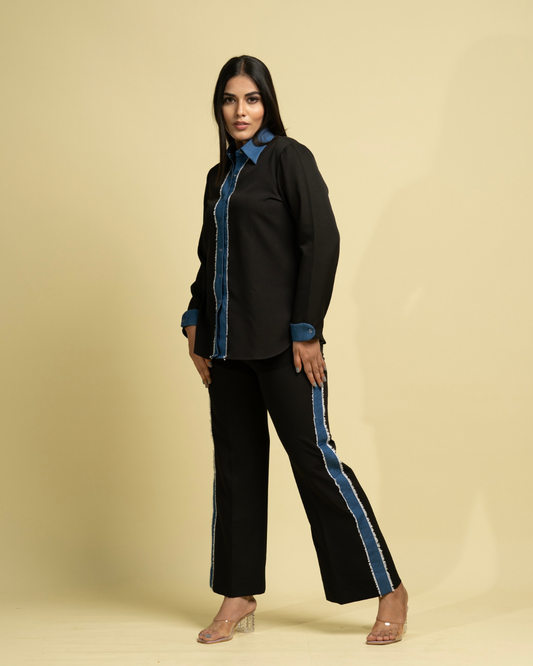 Denim Stripe Set