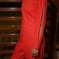 Red Embellished Jumpsuit