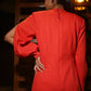Red Embellished Jumpsuit