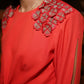 Red Embellished Jumpsuit