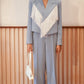 Powder Blue Fringe Pant Suit