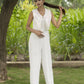 White Jumpsuit with Jacket