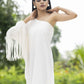 Fringe One-shoulder Dress