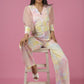 Tie Dye White Bishop Sleeve Top & Palazzo Set