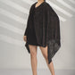 Formal Black Dress with Cape
