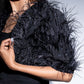 Jumpsuit with Ostrich Feather Shrug