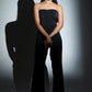Jumpsuit with Ostrich Feather Shrug