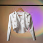 White Crop Shrug