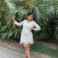 White Lace Mini Dress